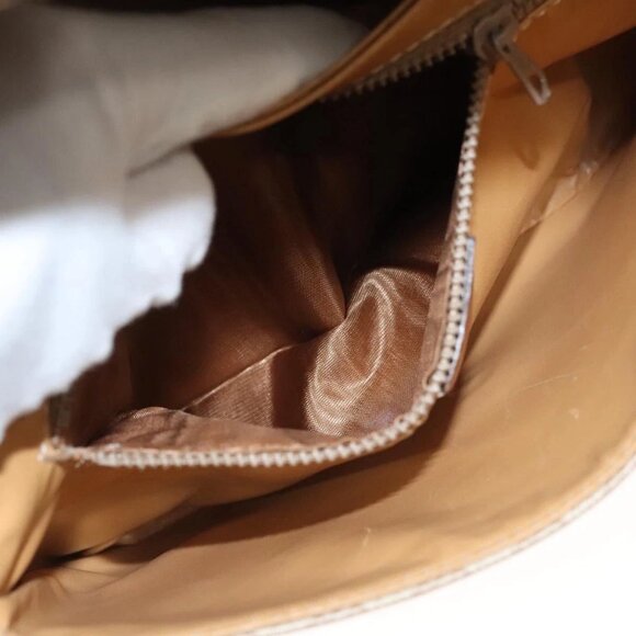 CELINE Macadam Canvas Shoulder Bag PVC Beige Gold Auth sw761 - Picture 12 of 16